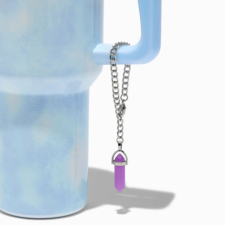 Lilac Crystal Handle Charm,