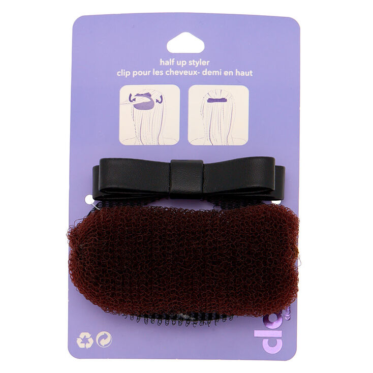 Claire's Accessoire pour cheveux à nœud noir pour demi-chignon