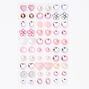 Boucles d&rsquo;oreilles autocollantes tons de rose Claire&#39;s&nbsp;Club - Lot de 30,