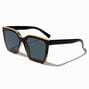 Tortoiseshell &amp; Gold Rim Black Square Sunglasses,