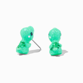 Green Dinosaur Bite Stud Earrings,