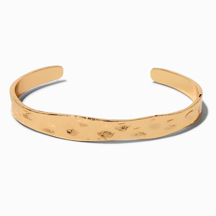 Gold-tone Wavy Cuff Bracelet,