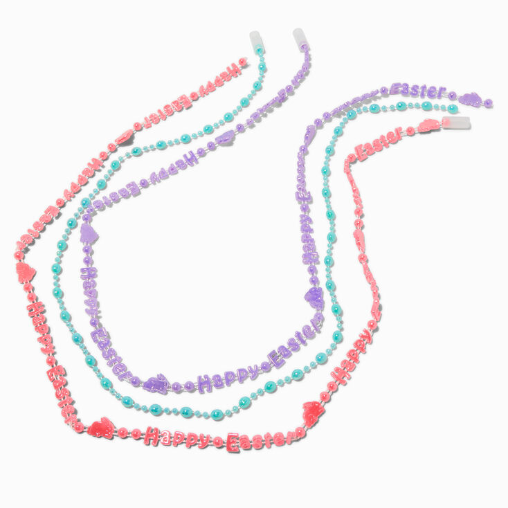 Easter Beaded Necklaces - 3 Pack,