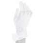 Gants de satin blancs avec noeud,