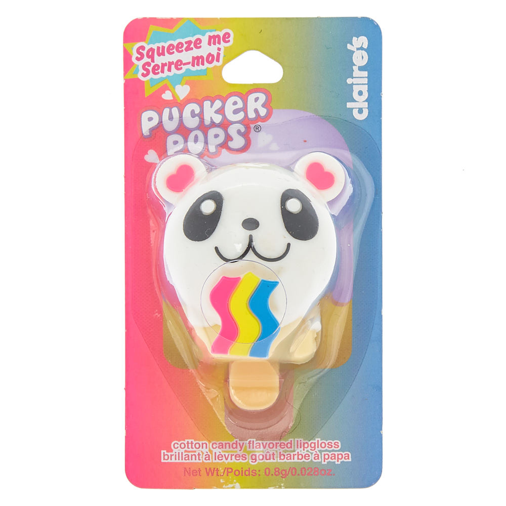 Pucker Pops Panda Emoji Popper Lip Gloss - Cotton Candy,