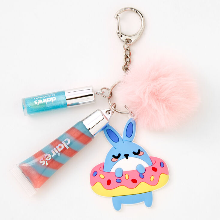 Donut Bunny Lip Gloss Keychain,