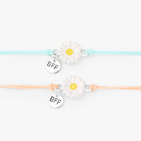 Bracelets r&eacute;glables marguerite best friends - Lot de 2,