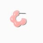 Pink Flower 30MM Hoop Earrings,
