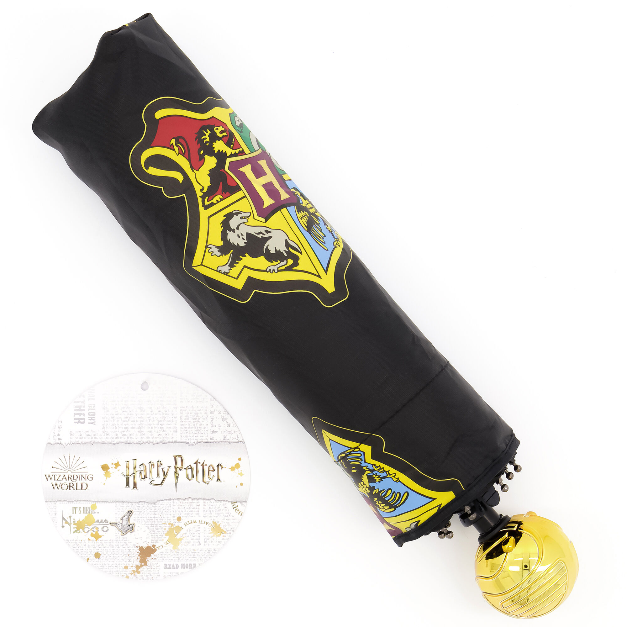 View Claires Harry Potter Golden Snitch Umbrella Black information