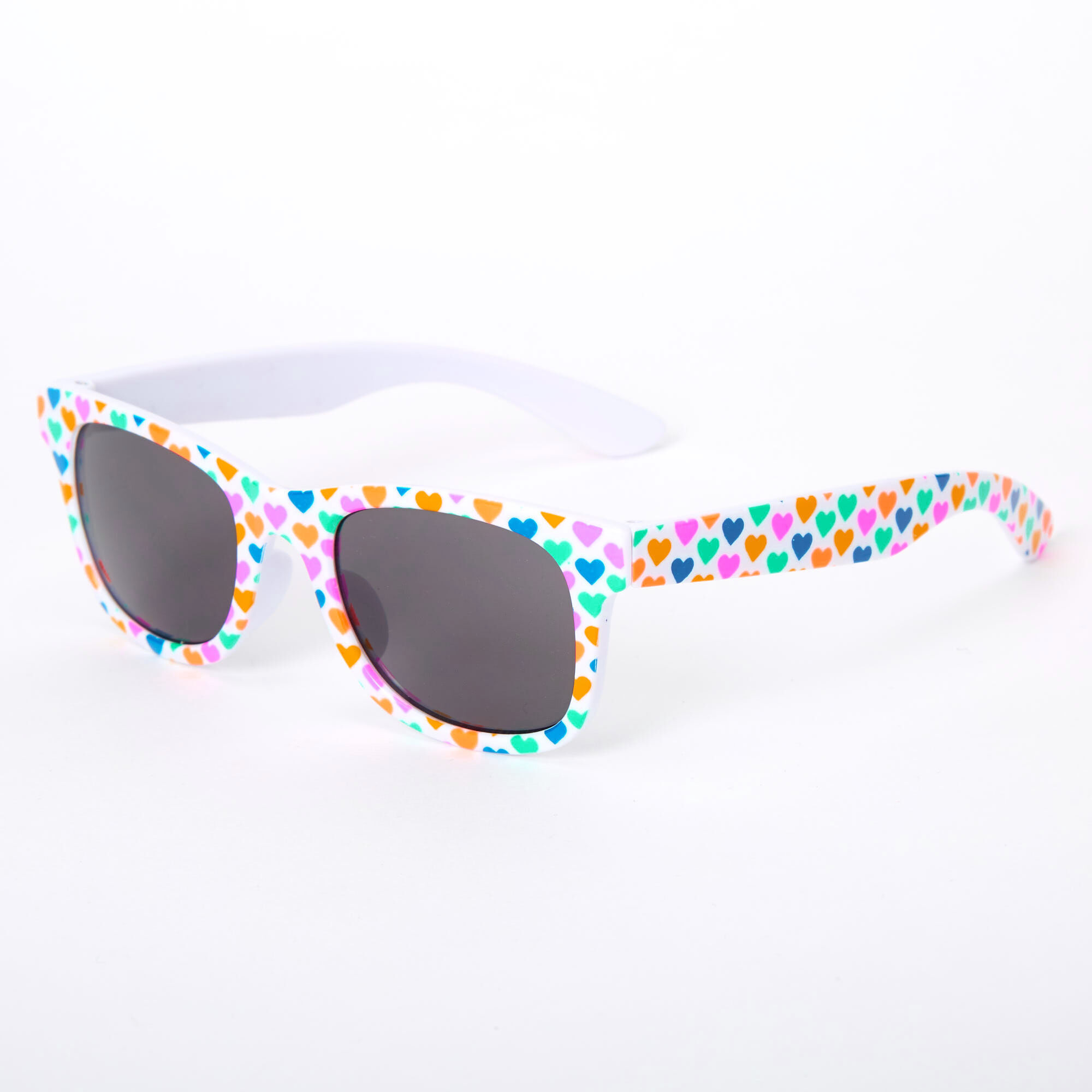 Claire s Club Neon Hearts Retro Sunglasses Claire s US