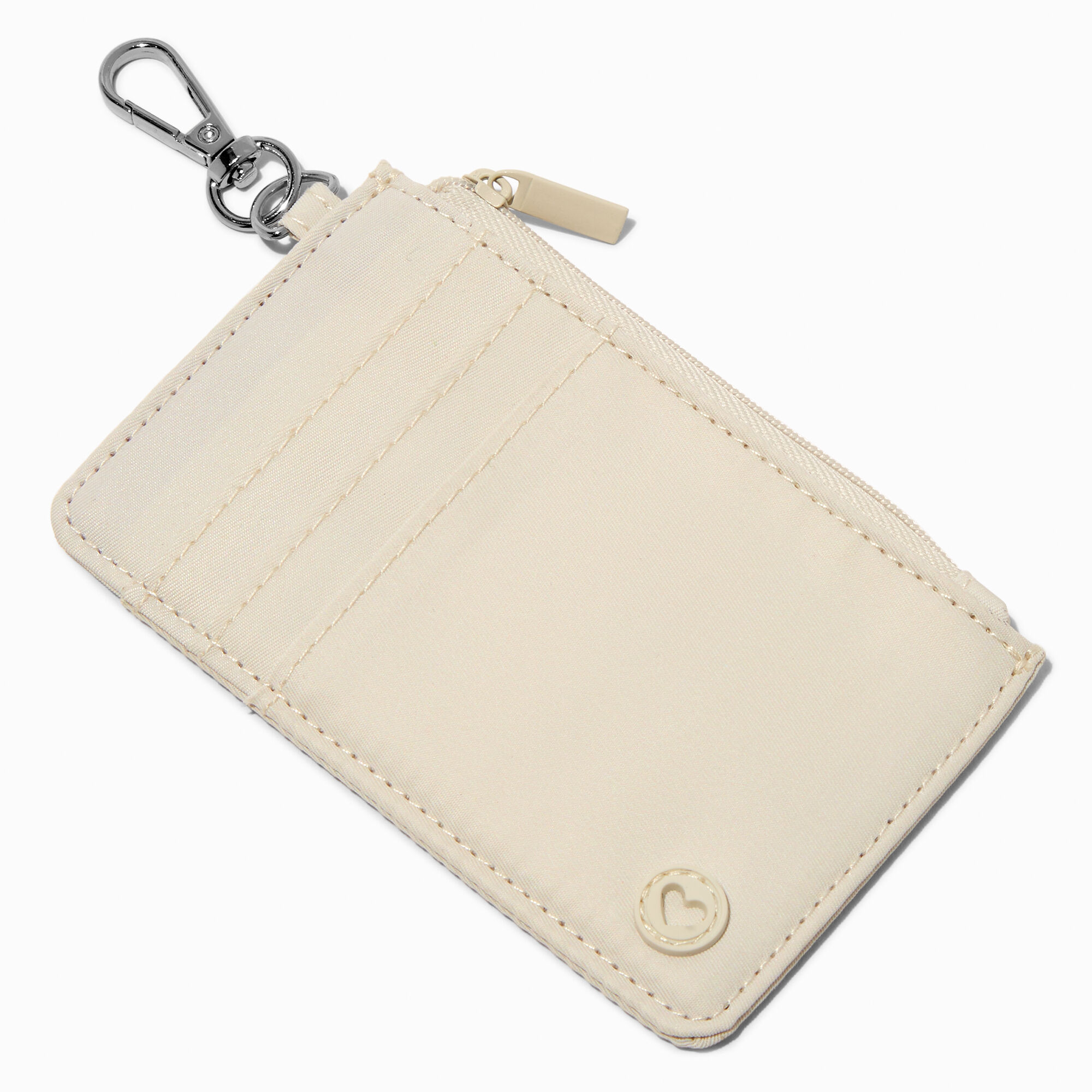 Étui pour cartes de crédit en nylon blanc,