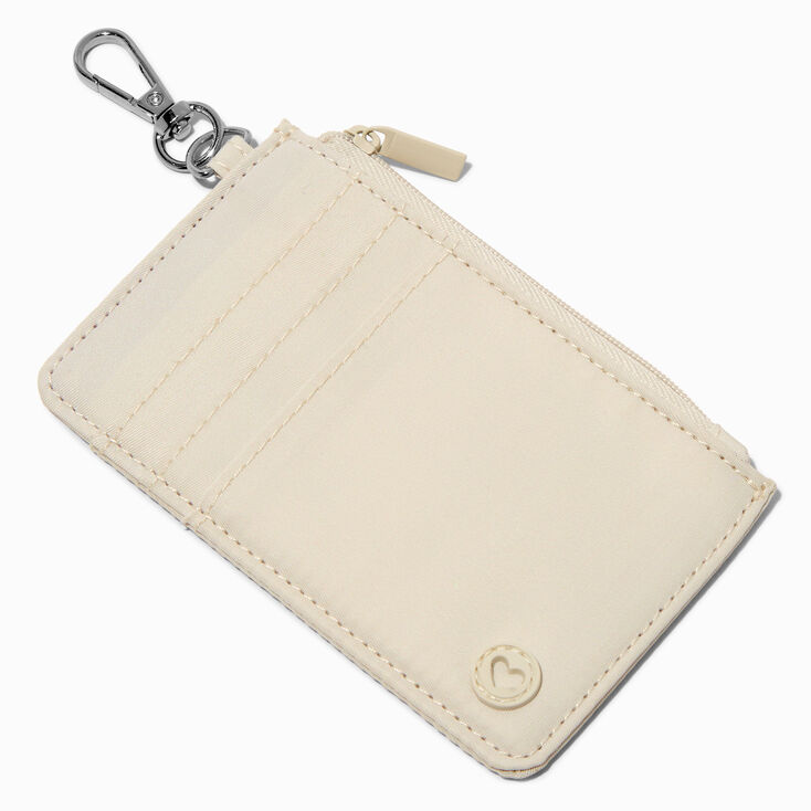 &Eacute;tui pour cartes de cr&eacute;dit en nylon blanc,