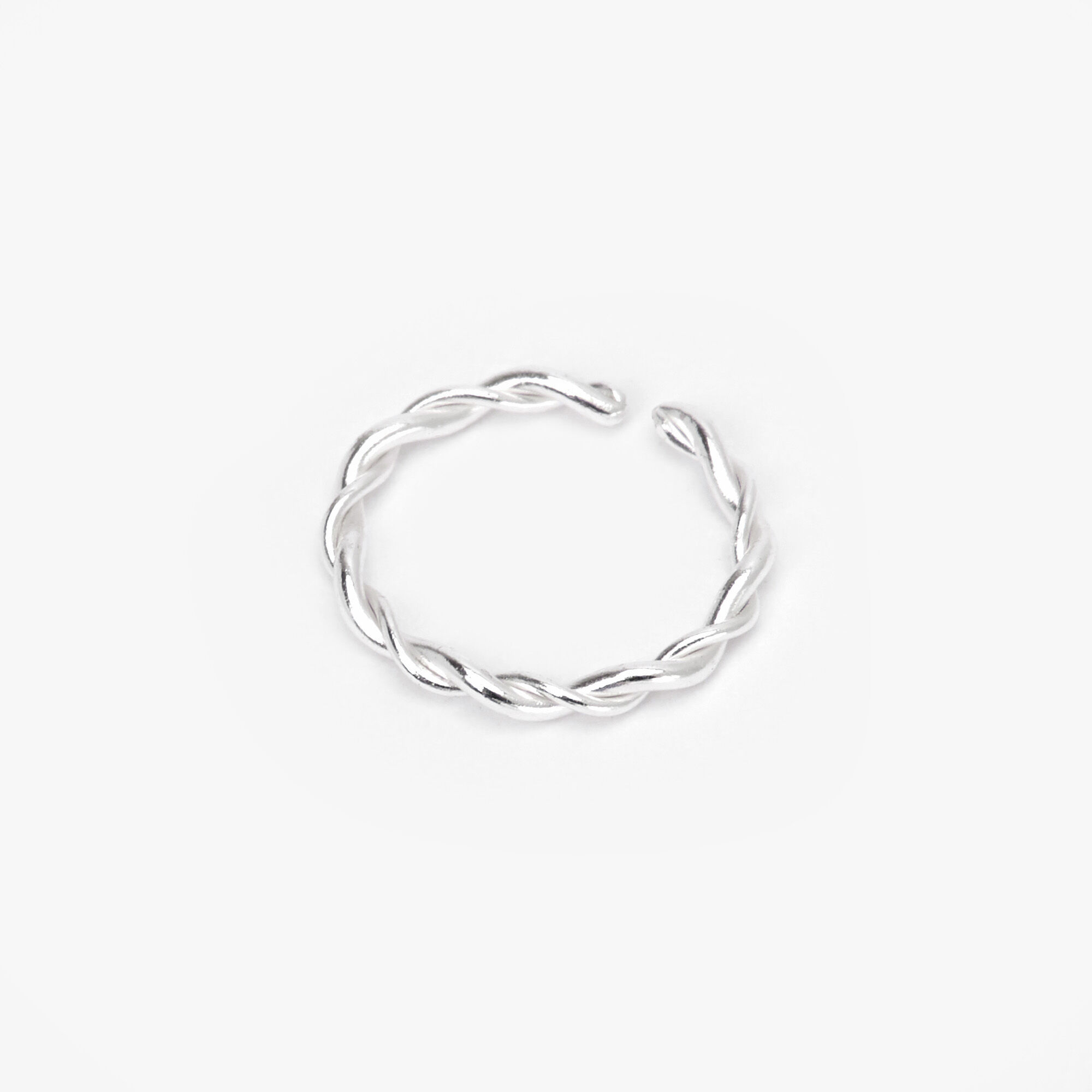 Faux piercing de nez tressé couleur argentée,