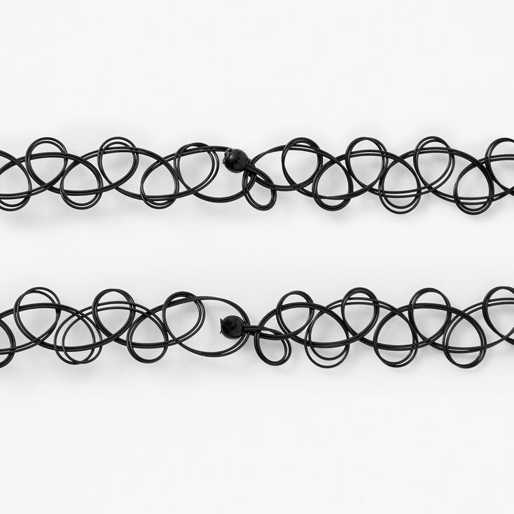 Best Friends Yin Yang Tattoo Choker Necklaces - 2 Pack,