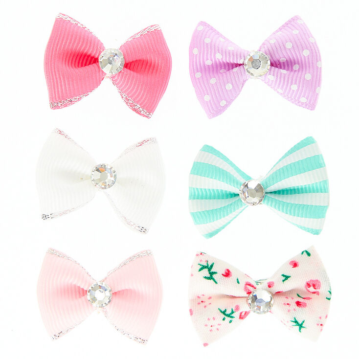 Claire's Mini nœuds pour cheveux pastel Club Claire’s - Lot de 6