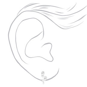 Sterling Silver One Snake Stud Earring,