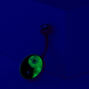 14G Yin Yang Round Cubic Zirconia Belly Ring,