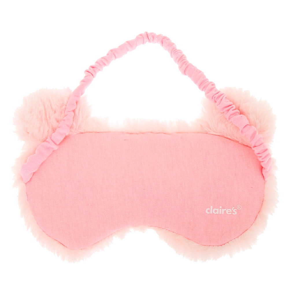 Claire's Club Bear Sleeping Mask - Pink,