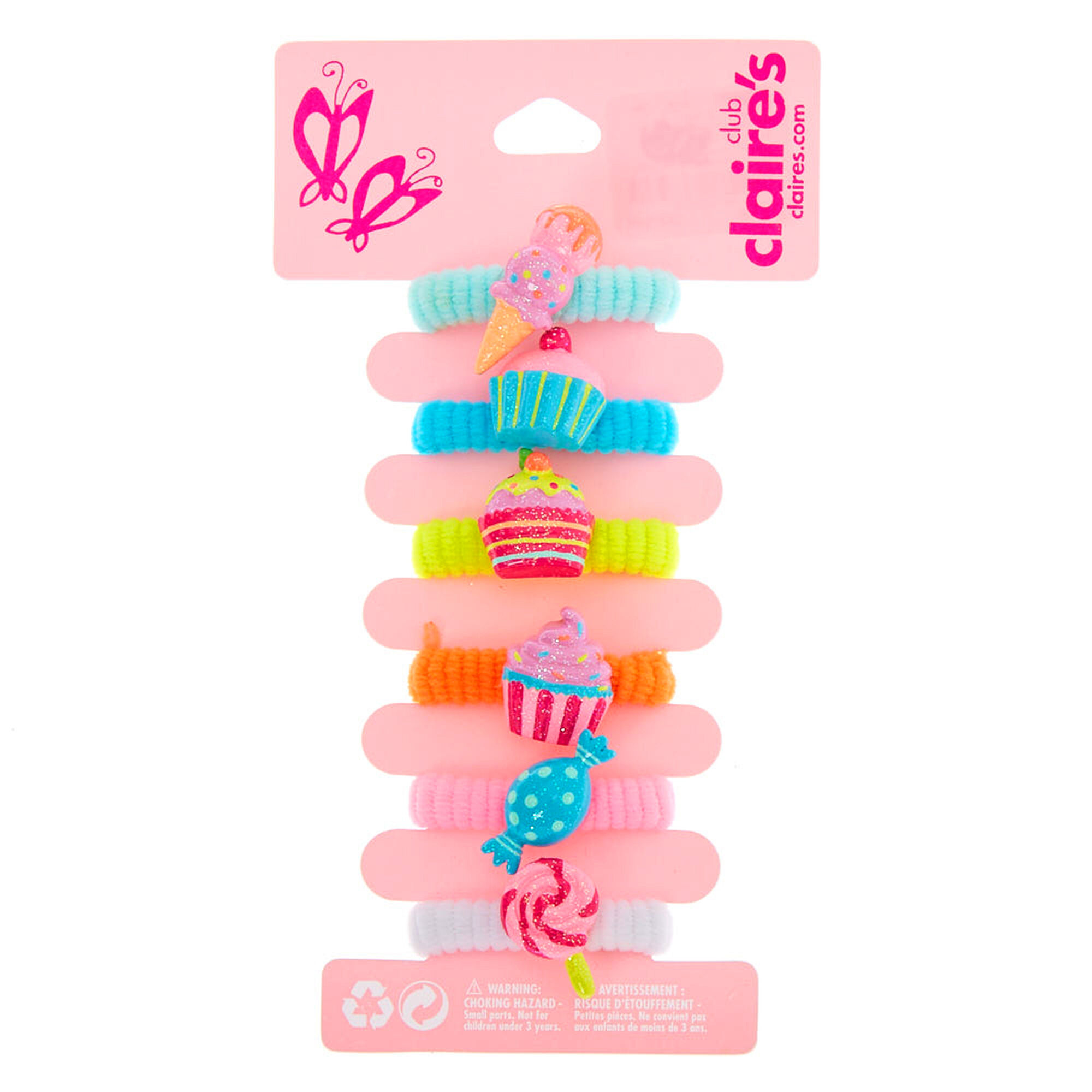Claires Club Sweet Treat Hair Ties 6 Pack Claires Us 