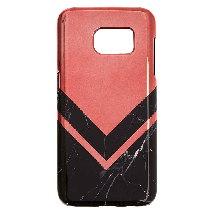 Rose Gold &amp; Marble Print Phone Case - Fits Samsung Galaxy S7,