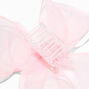Pink Organza Bow Hair Claw,