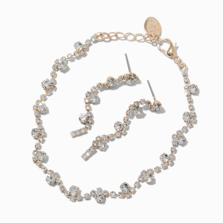 Rose Gold-tone Princess Jewelry Set - 3 Pack,