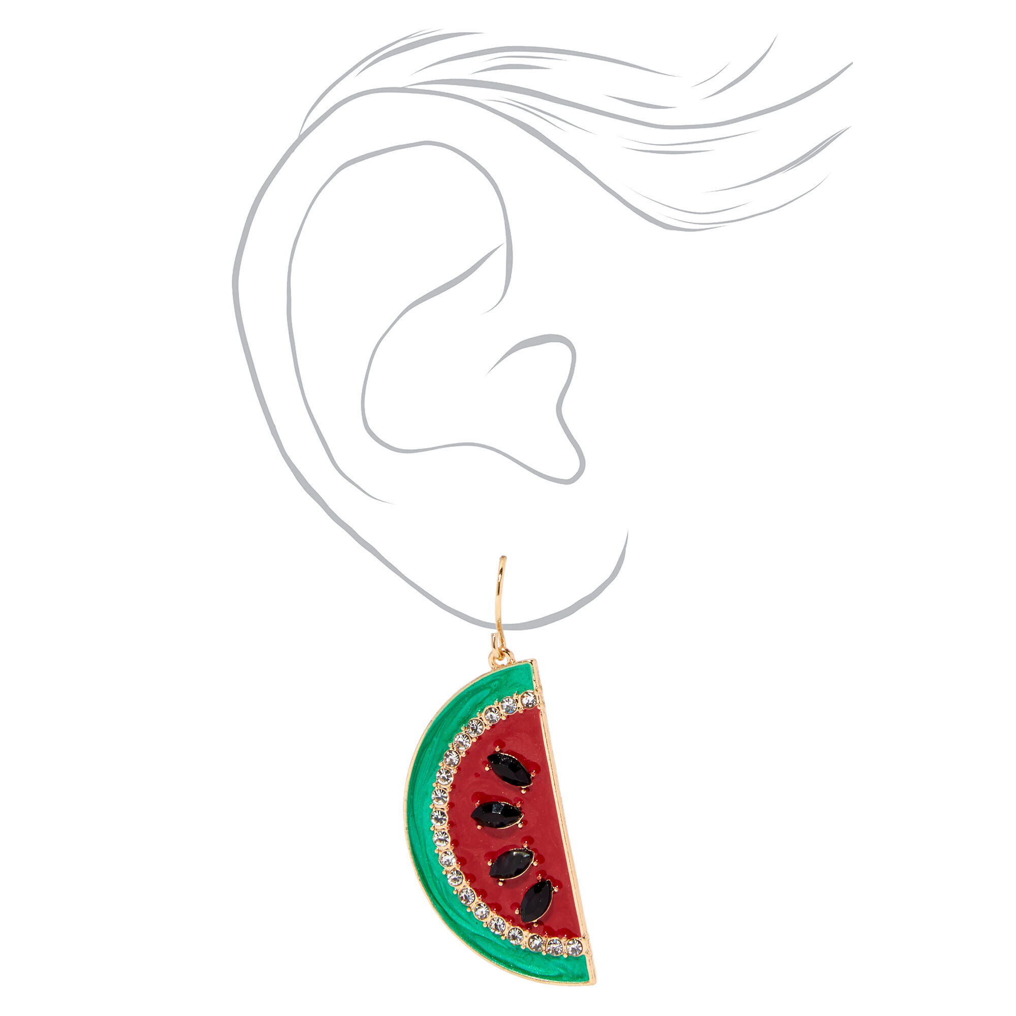 Watermelon hotsell earrings claire's