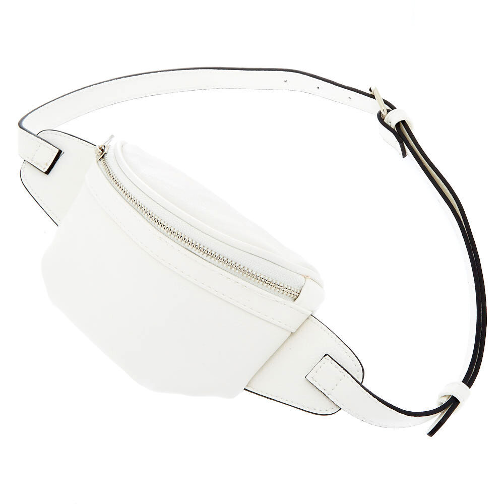 Faux Leather Bum Bag White