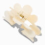 Pearlized Ivory Ruffle Edge Hair Claw,