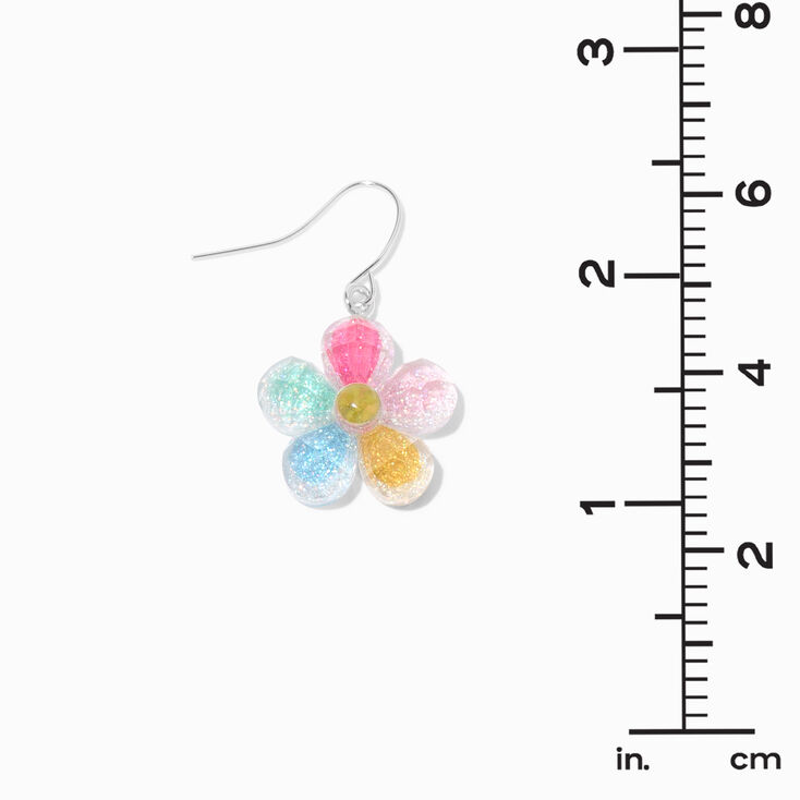 Rainbow Daisy 1&quot; Drop Earrings,