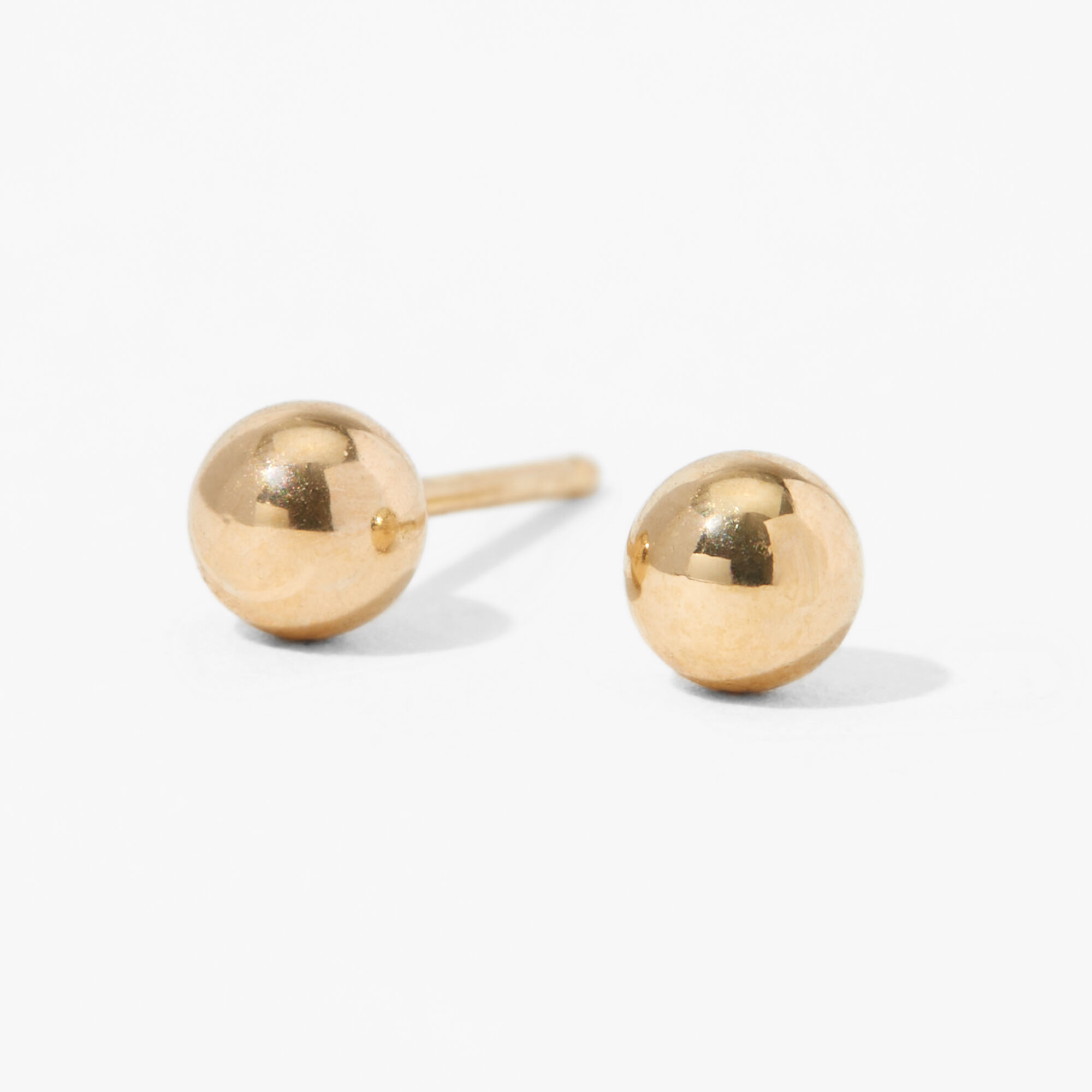 Gold Classic Star Stud Earrings - Black | Claire's US