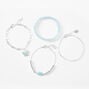 Silver &amp; Blue Butterfly Charm Bracelet Set - 4 Pack,