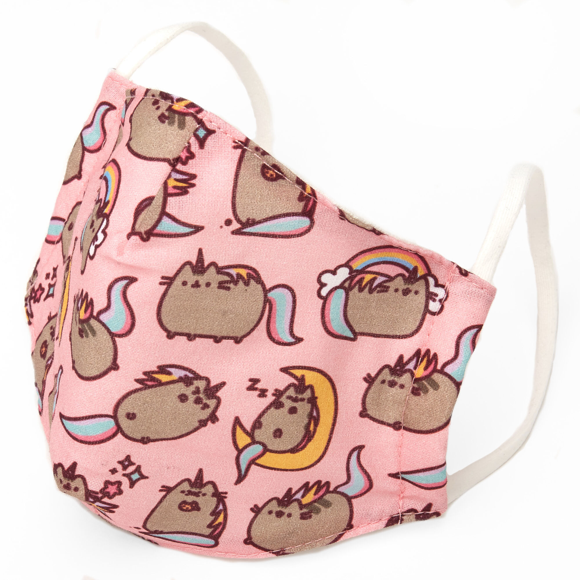 Masque en tissu Pusheen™ – Rose, enfant taille moyenne/grande taille,
