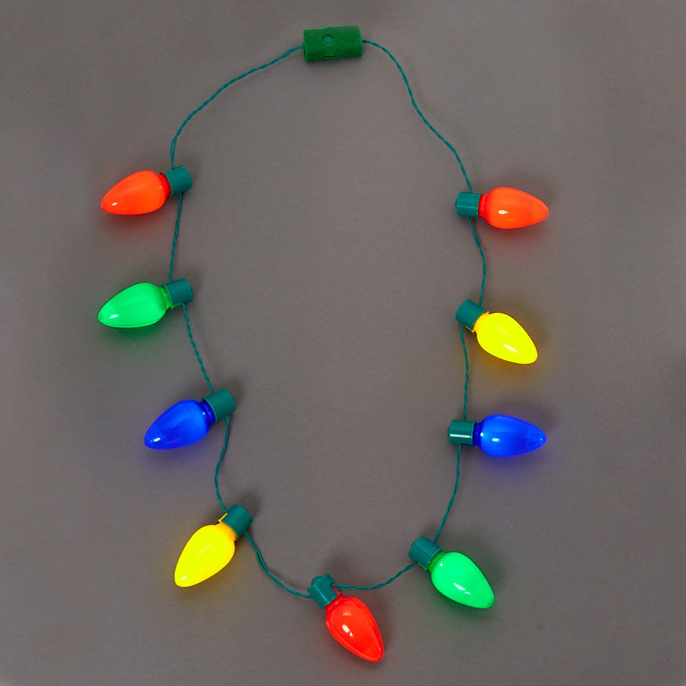 Small christmas light store necklace