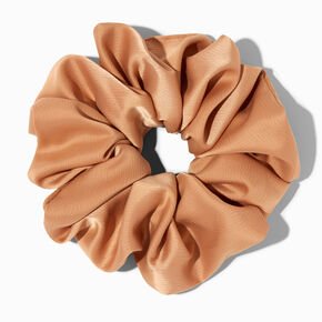 Giant Tan Silky Hair Scrunchie,