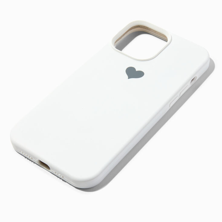 Coque de portable blanche avec c&oelig;ur - Compatible avec iPhone&reg;&nbsp;13&nbsp;Pro Max,