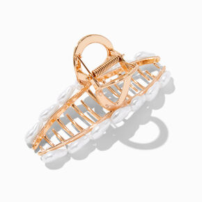 Gold Pearl Loop Hair Claw,