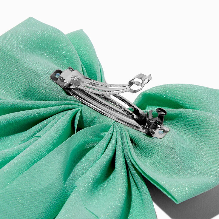 Mint Green Long Tail Hair Bow Clip,