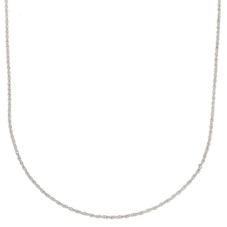 Silver Twisted Rope Chain Necklace | Claire's US