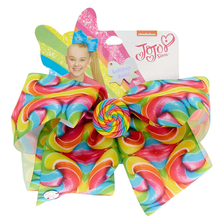 JoJo Siwa™ Large Rainbow Lollipop Swirl Signature Hair Bow ...