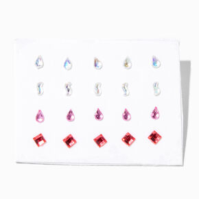 Bijoux de peau pour le nez diamants d&rsquo;imitation roses - Lot de 20,