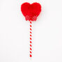 Valentine&#39;s Day Fuzzy Heart Striped Pen,