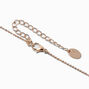 Collier &agrave; pendentif strass et perles d&#39;imitation couleur dor&eacute; rose,
