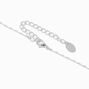 Cubic Zirconia &amp; Black Bead Silver-tone Chain Necklace,