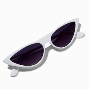 White Slim Cat Eye Sunglasses,