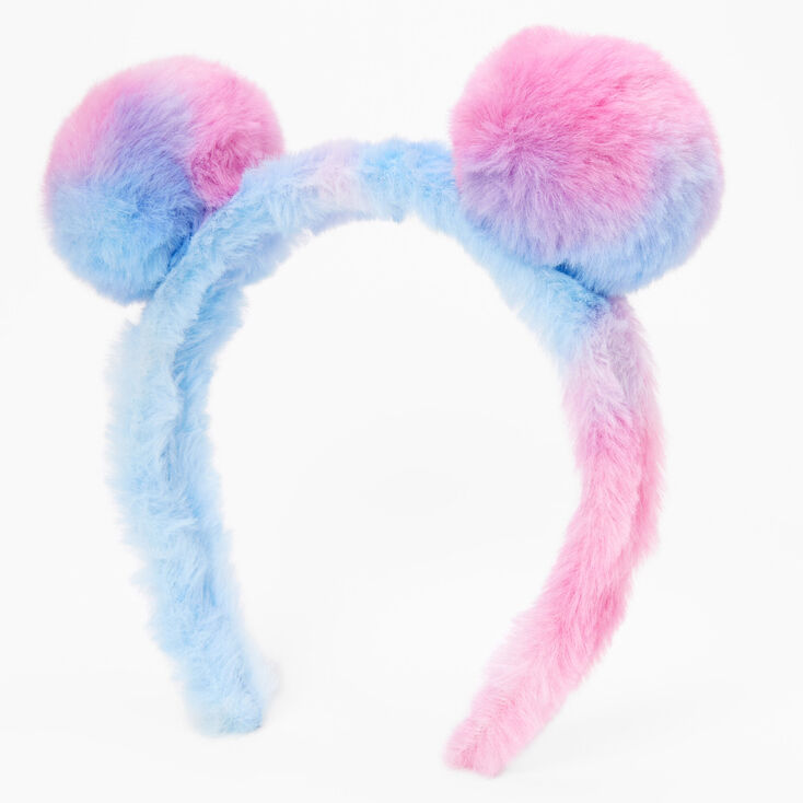 Claire&#39;s Club Furry Pom Pom Cat Ears Headband,