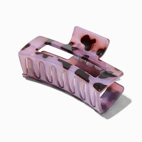 Large Rectangle Purple Tortoiseshell Hair Claw,