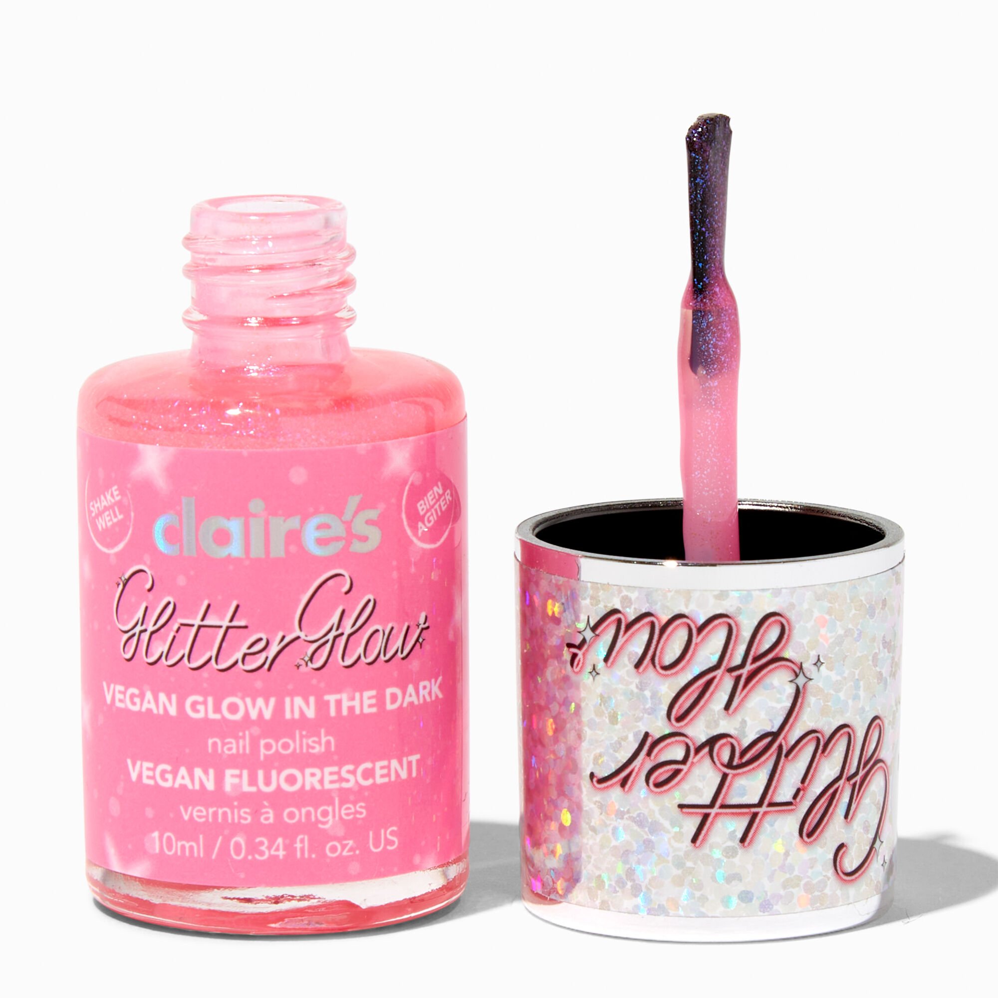 Glitter Glow Vegan Glow in The Dark Nail Polish Fairest In The Land