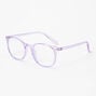 Lunettes rondes transparentes r&eacute;duisant la lumi&egrave;re bleue - Violet,