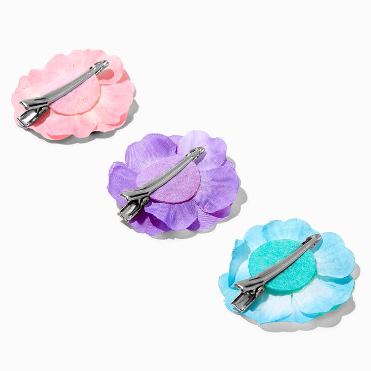 MeganPlays&trade; Claire&#39;s Exclusive Rainbow Faux Flower Hair Clips - 6 Pack,